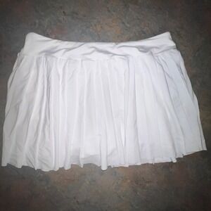 DSG Pleated Mid-Rise Skort, XL White NEW